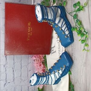 Vivienne Hu VHNY Studded Leather Cage Sandals NIB